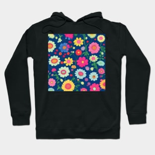 Flower Power Retro Revival Hoodie